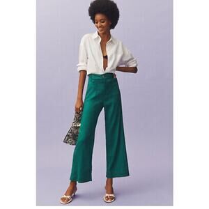 Anthropologie The Colette Cropped Wide-Leg Pants by Maeve 24 Petite